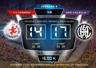 Crònica C. H. CARDEDEU vs UEH CALELLA Infantil 14-17