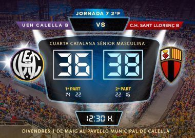 UEH CALELLA B vs C.H. SANT LLORENÇ B 36-38