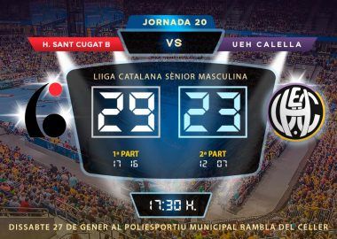 Crònica H. SANT CUGAT B vs UEH CALELLA A 29-23