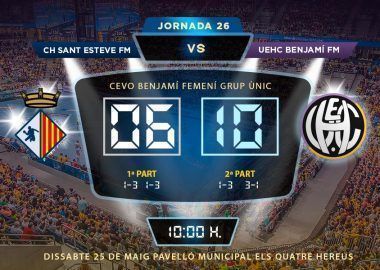 Crònica CH SANT ESTEVE FM vs UEHC Benjamí Lila 6-10