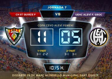 Crònica CH ST QUIRZE F vs UEHC Aleví F Groc 11-5