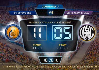 Crònica ST. ESTEVE SESROVIRES vs UEHC Aleví F Lila 11-5