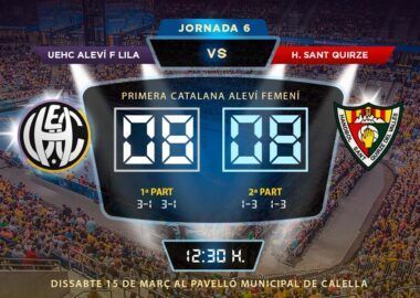 Crònica UEHC Aleví F Lila vs HANDBOL SANT QUIRZE 8-8