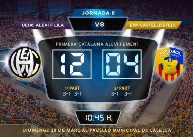 Crònica UEHC Aleví F Lila vs ESPORTIU CASTELLDEFELS 12-4