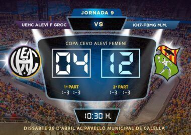Crònica UEHC Aleví F Groc vs KH7 FBMG MARTA MERA 4-12