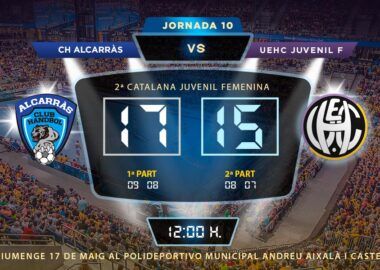 Crònica CH ALCARRÀS vs UEHC Juvenil F 17-15