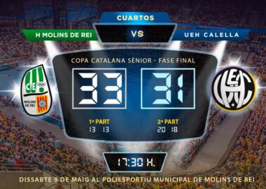 Crònica H MOLINS DE REI vs UEHC A 33-31