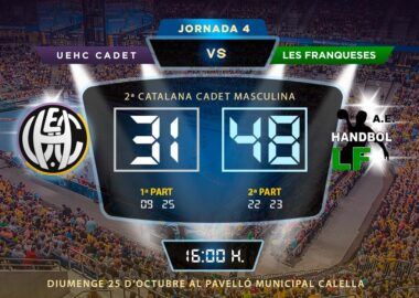 UEHC Cadet vs AEH LES FRANQUESES VERD 31-48